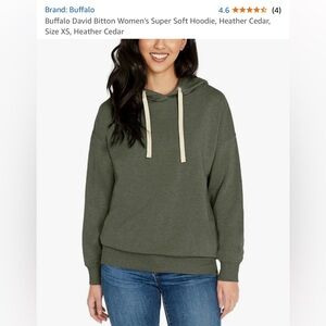 Buffalo David Bitton "Super Soft" Hoodie, Olive, M